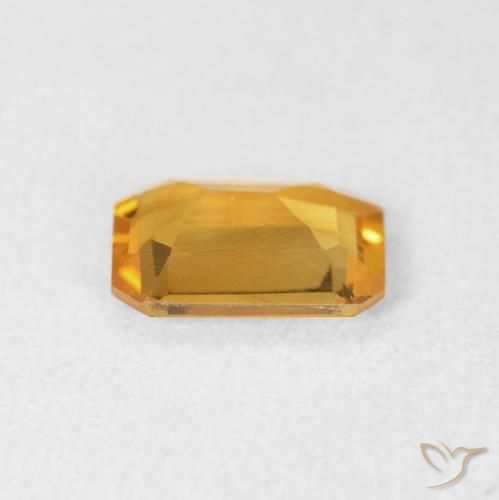 9,17 ctw natürlicher Tiefes Goldorange Citrin, Oktagonschliff, VVS-VS