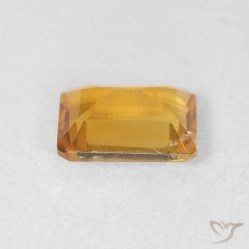 9,17 ctw natürlicher Tiefes Goldorange Citrin, Oktagonschliff, VVS-VS