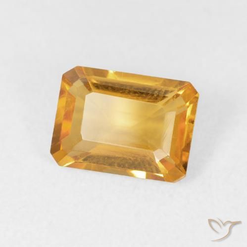 9,17 ctw natürlicher Medium Light Orange-Gold Citrin, Oktagonschliff, VVS
