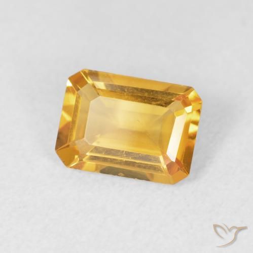 9,17 ctw natürlicher Medium Light Orange-Gold Citrin, Oktagonschliff, VVS