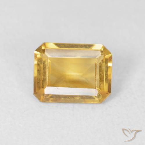 1.25ct Natürlicher Mittleres Gold Citrin, Smaragdschliff, VVS