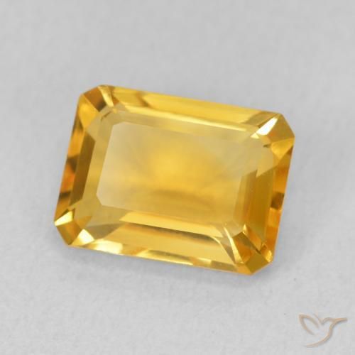 9,17 ctw natürlicher Medium Light Orange-Gold Citrin, Oktagonschliff, VVS