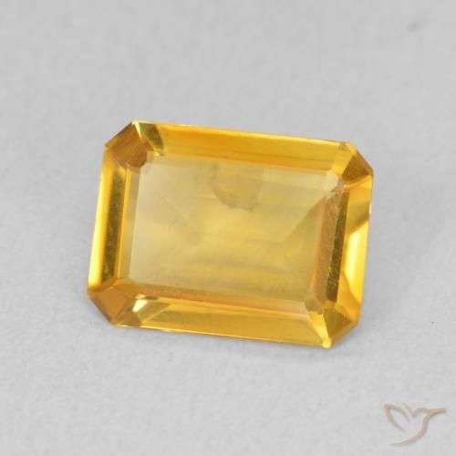9,17 ctw natürlicher Mittelgold Citrin, Oktagonschliff, VVS