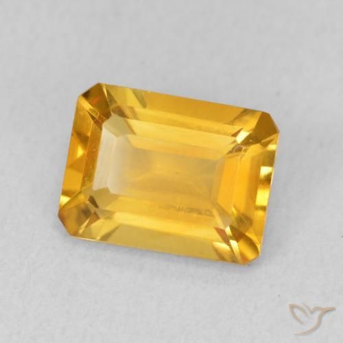 9,17 ctw natürlicher gold-orange Citrin, Oktagonschliff, VVS-VS