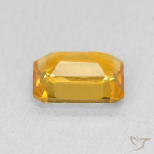 9,17 ctw natürlicher gold-orange Citrin, Oktagonschliff, VVS-VS