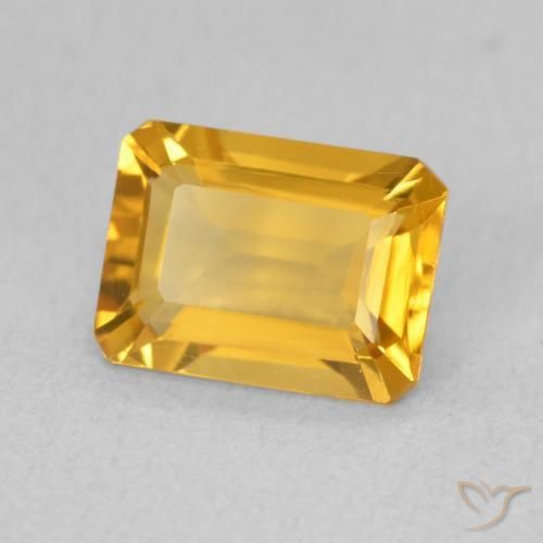 9,17 ctw natürlicher Tiefes Goldorange Citrin, Oktagonschliff, VVS