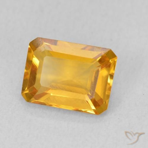 9,17 ctw natürlicher Mittel Orange-Gold Citrin, Oktagonschliff, VVS