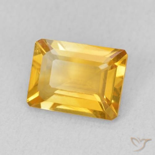 9,17 ctw natürlicher Mittelgold Citrin, Oktagonschliff, VVS