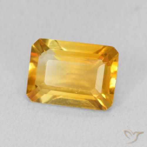 9,17 ctw natürlicher Mittelgold Citrin, Oktagonschliff, VVS