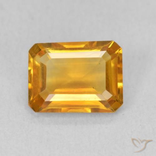 1.34ct Natürlicher Tiefes Orange-Gold Citrin, Oktagonschliff, VVS, Photo A