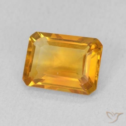 9,17 ctw natürlicher Tiefes Orange-Gold Citrin, Oktagonschliff, VVS