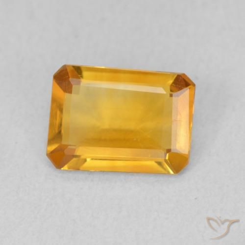 9,17 ctw natürlicher Tiefes Orange-Gold Citrin, Oktagonschliff, VVS