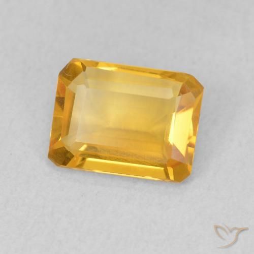 9,17 ctw natürlicher gold-orange Citrin, Oktagonschliff, VVS-VS