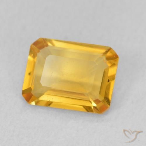 9,17 ctw natürlicher Mittelgold Citrin, Oktagonschliff, VVS-VS