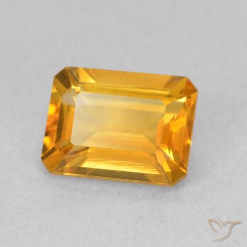 9,17 ctw natürlicher Tiefes Orange-Gold Citrin, Oktagonschliff, VVS