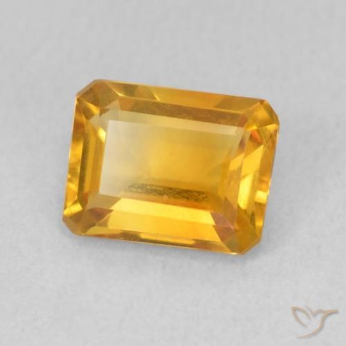 9,17 ctw natürlicher Medium Light Orange-Gold Citrin, Oktagonschliff, VVS-VS