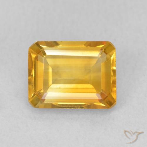 1.48ct Natürlicher Mittelgold Citrin, Smaragdschliff, VVS