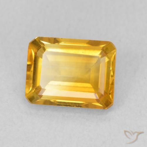 9,17 ctw natürlicher Mittelgold Citrin, Oktagonschliff, VVS