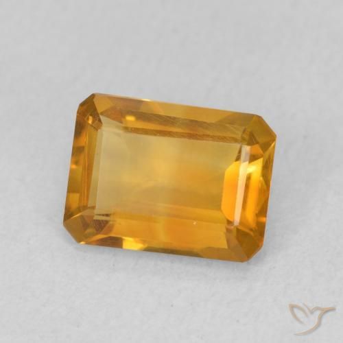 9,17 ctw natürlicher Dunkelorange-Gold Citrin, Oktagonschliff, VVS-VS