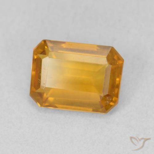9,17 ctw natürlicher Dunkelorange-Gold Citrin, Oktagonschliff, VVS-VS