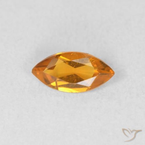0.40ct Natürlicher Aprikose Orange Citrin, Marquise, VVS-VS