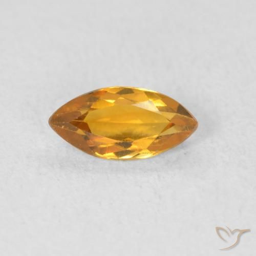 0.51ct Natürlicher Orange-Gold Citrin, Marquise, VVS-VS