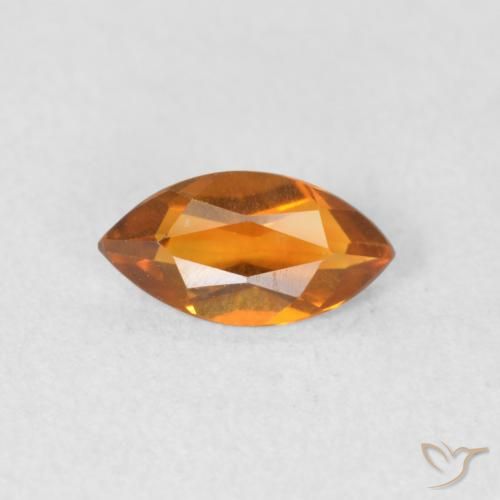 0.50ct Natürlicher Dunkelorange Citrin, Marquise, VVS-VS