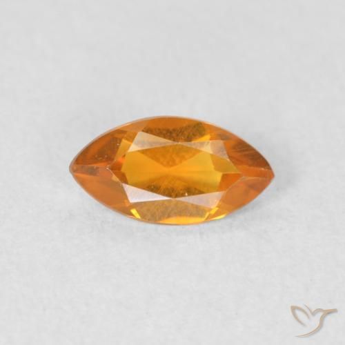 0.51ct Natürlicher Mittelorange Citrin, Marquise, VVS-VS