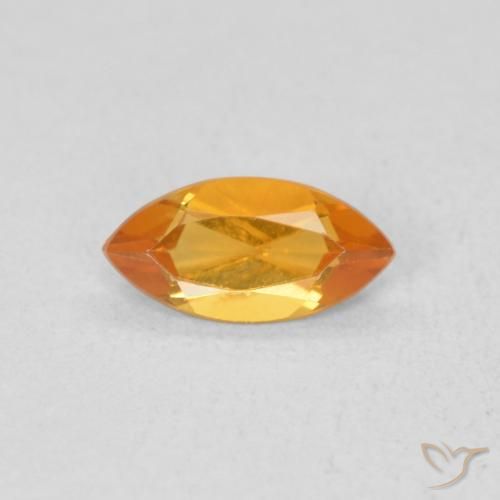 0.48ct Natürlicher Intensives Orange Citrin, Marquise, VS