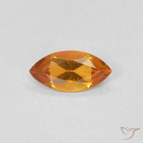 0.48ct Natürlicher Aprikose Orange Citrin, Marquise, VS