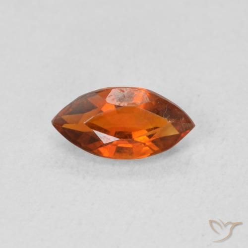 0.57ct Natürlicher Dunkelorange Citrin, Marquise, VVS-VS