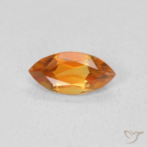 0.56ct Natürlicher Mittelorange Citrin, Marquise, VVS-VS