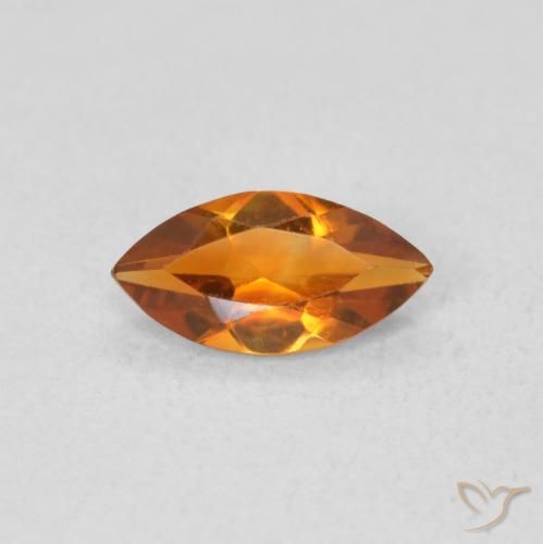 0.49ct Natürlicher orange-braun Citrin, Marquise, VVS-VS