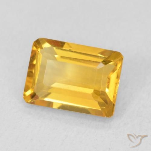 9,17 ctw natürlicher Tiefes Goldorange Citrin, Oktagonschliff, VVS