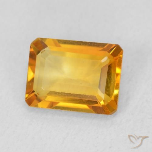9,17 ctw natürlicher Dunkelorange-Gold Citrin, Oktagonschliff, VVS