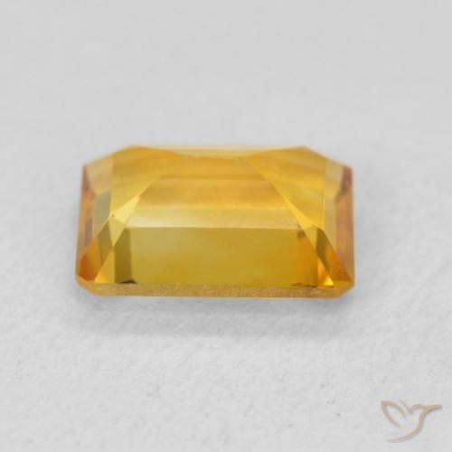 9,17 ctw natürlicher Dunkelorange-Gold Citrin, Oktagonschliff, VVS