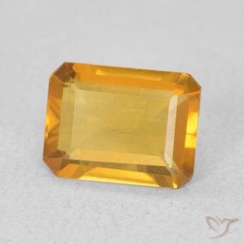 9,17 ctw natürlicher Dunkelgolden Citrin, Oktagonschliff, VVS