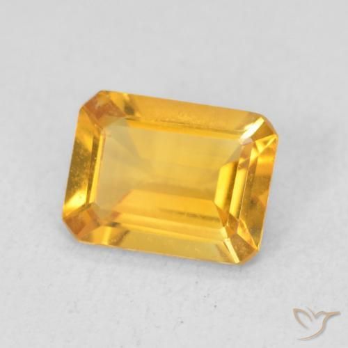 9,17 ctw natürlicher Mittelgold Citrin, Oktagonschliff, VVS