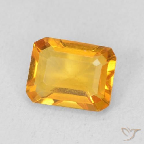 9,17 ctw natürlicher Dunkelorange-Gold Citrin, Oktagonschliff, VVS