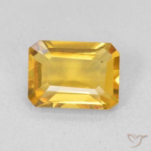 1.30ct Natürlicher Mittleres Gold Citrin, Smaragdschliff, VVS