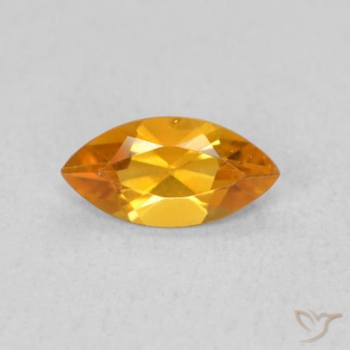 0.47ct Natürlicher Aprikose Orange Citrin, Marquise, VVS-VS