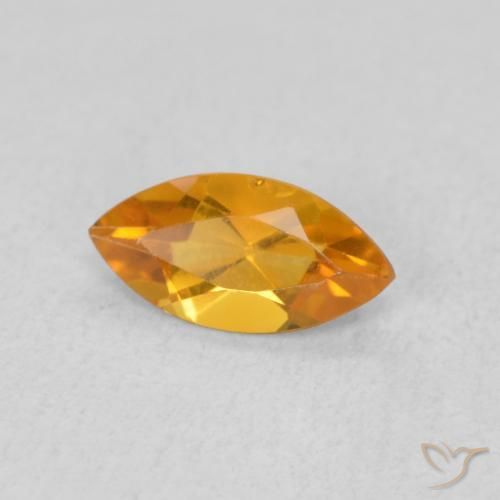9,17 ctw natürlicher Aprikose Orange Citrin, Marquise, VVS-VS
