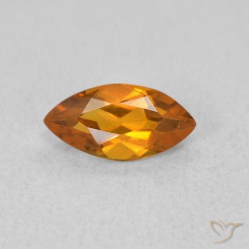 0.54ct Natürlicher Aprikose Orange Citrin, Marquise, VVS-VS
