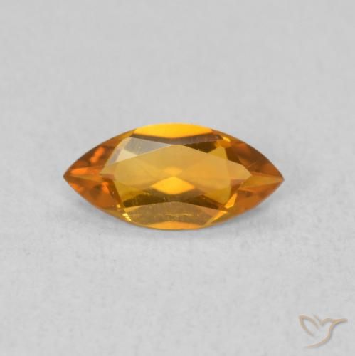 0.40ct Natürlicher Mittelorange Citrin, Marquise, VS