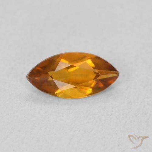 0.47ct Natürlicher Mittelorange Citrin, Marquise, VVS-VS