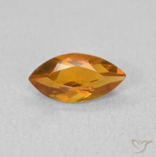 0.54ct Natürlicher orange-braun Citrin, Marquise, VVS-VS