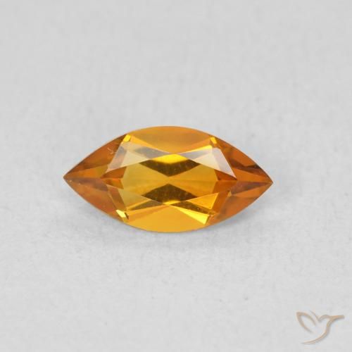0.53ct Natürlicher Tiefes Orange-Gold Citrin, Marquise, VVS