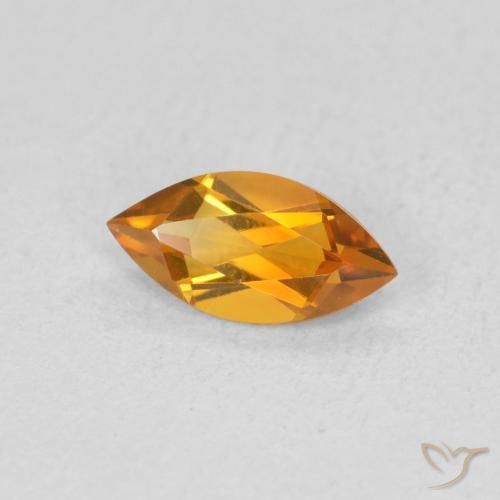 9,17 ctw natürlicher Tiefes Orange-Gold Citrin, Marquise, VVS