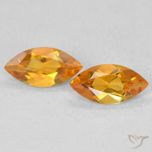 0.96ctw Natürlicher Tiefes Orange-Gold Citrin, Marquise, VS