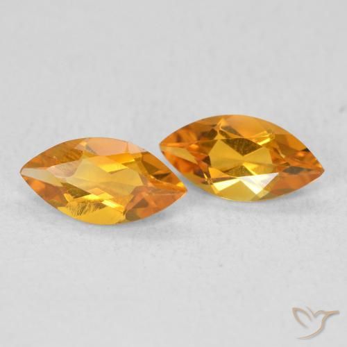 0.96 ct natürliche Tiefes Orange-Gold Citrin-Edelsteine, Marquise, VS